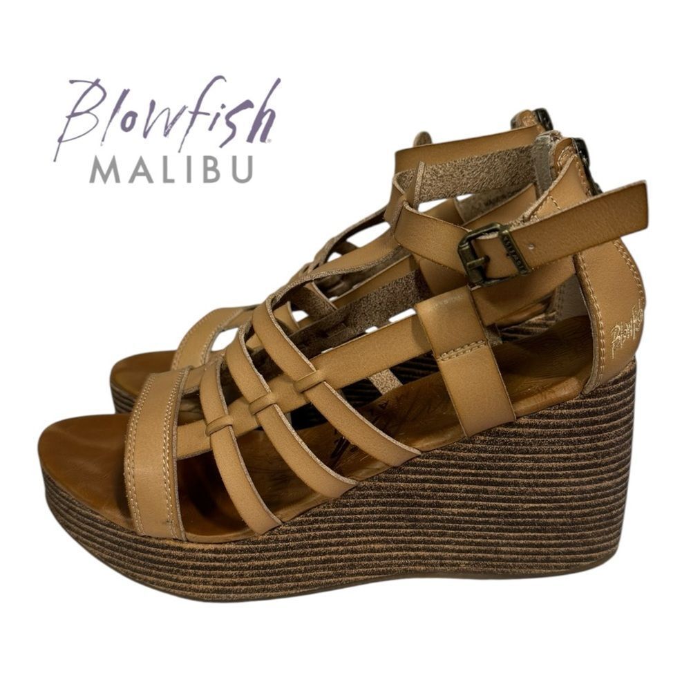 Blowfish Malibu Piper Dune Dyecut Womens' Wedge Gladiator Sandals with Box 11